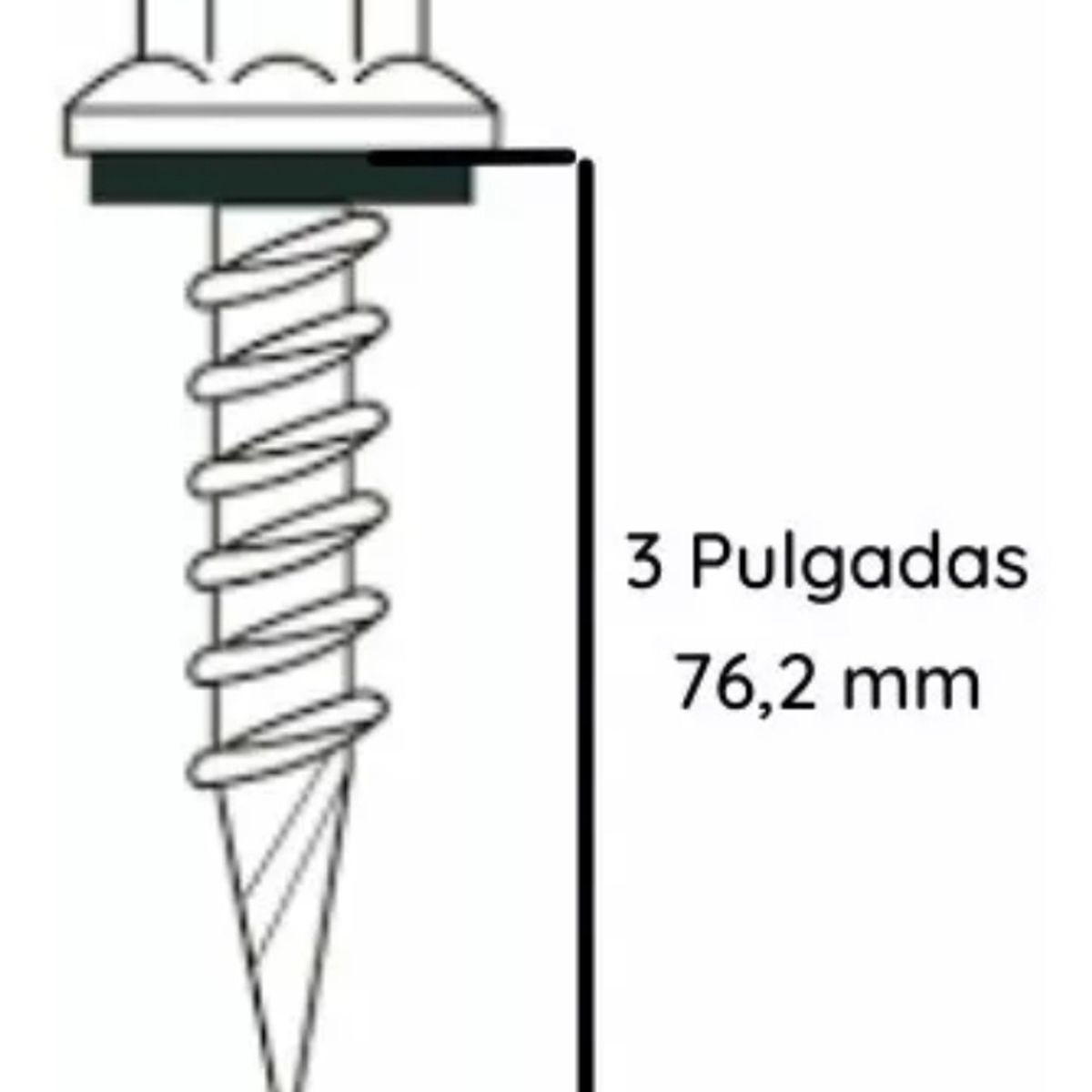 GENERICO - Tornillo Hex Autoperforante P Techo TapFast 10x3 100 Unds