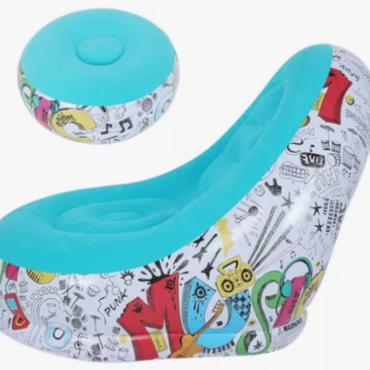 GENERICO - Sofá Sillón Inflable Ultra Cómodo Tipo Puf C Posapiés