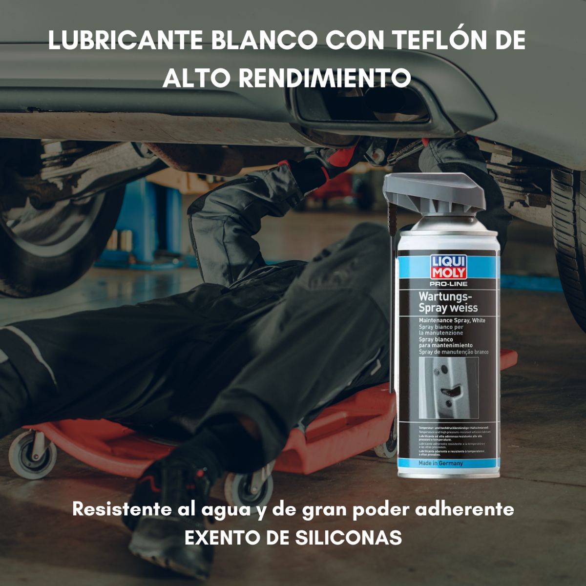 LIQUI MOLY - Lubricante Spray Teflon Blanco Liqui Moly Pro-Line 400ml