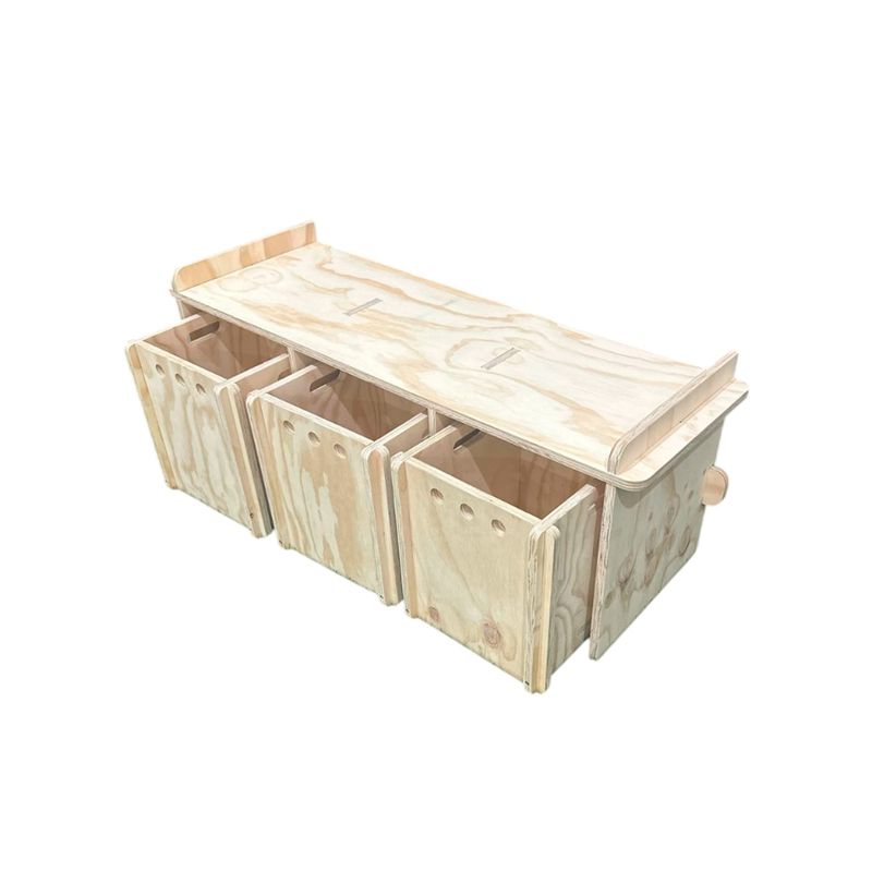 GENERICO - Organizador Montessori de Madera con Cajones con ruedas