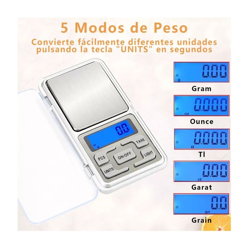 IRM - Gramera Digital De Bolsillo Electrónica Máximo 500 Gr.