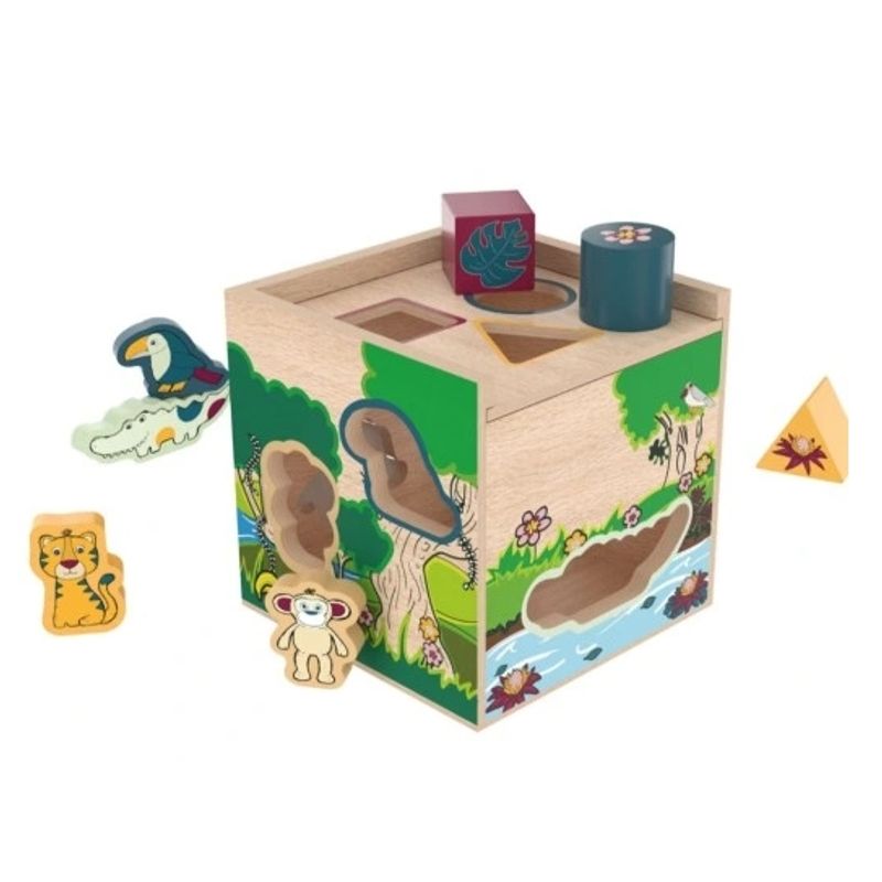 GENERICO - CUBO DE HABILIDADES de madera Safari
