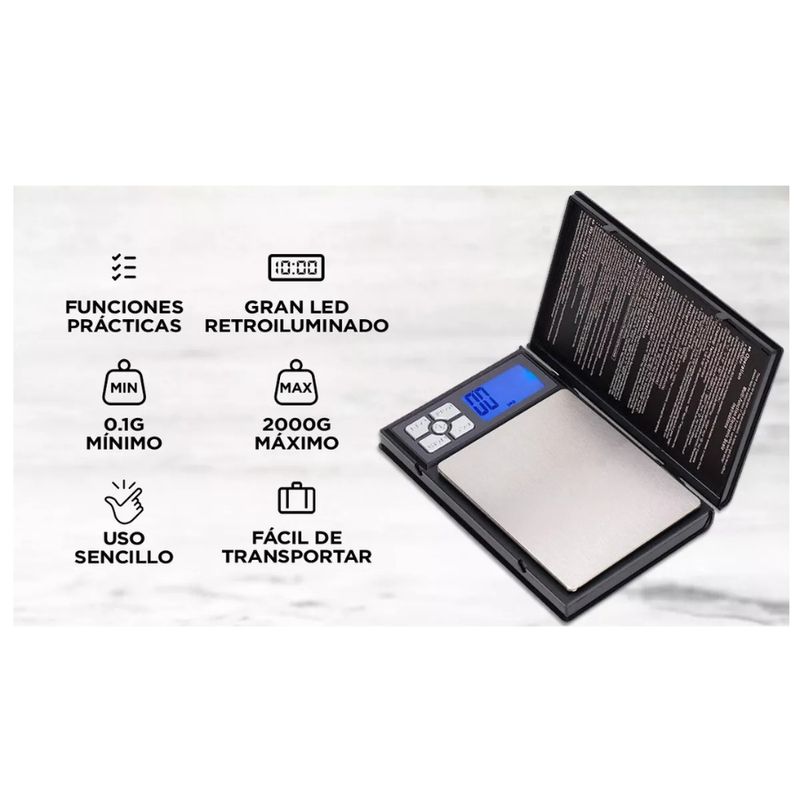 IRM - Gramera Digital De Bolsillo Electrónica Máximo 500 Gr. Pro.