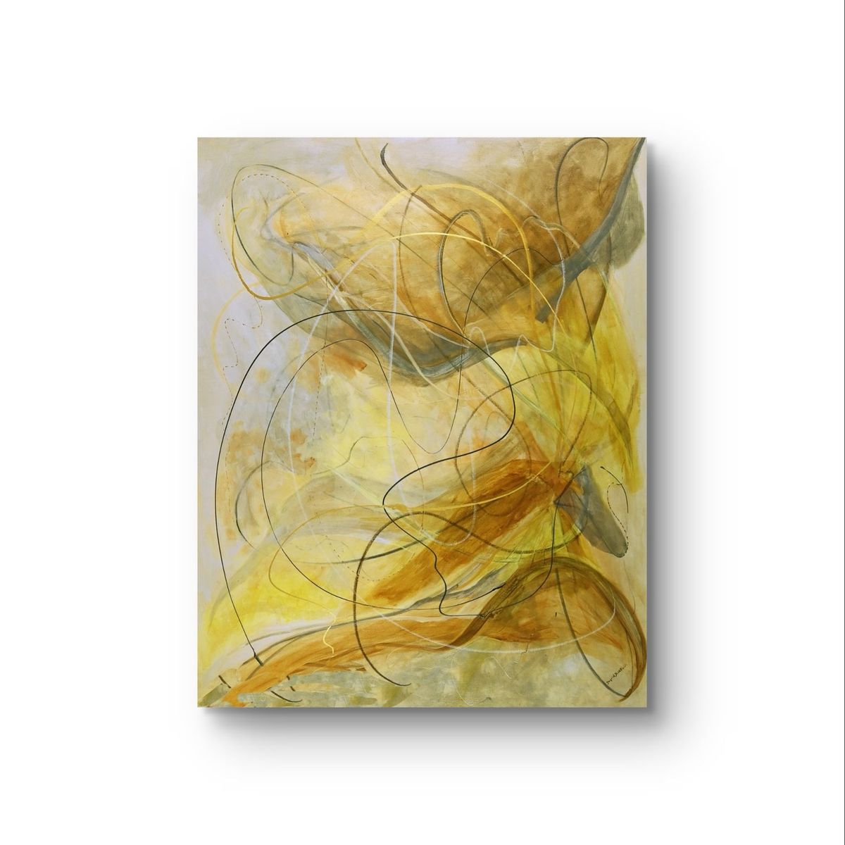 GENERICO - CUADRO ABSTRACTO ENMARCADO ARTISTA CHILENA