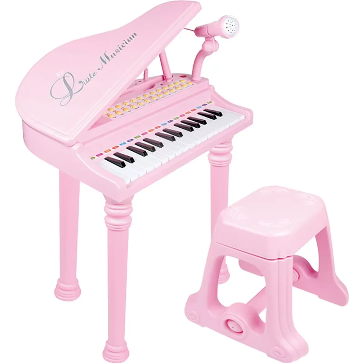 GENERICO - Piano Infantil Con Micrófono Y Banqueta