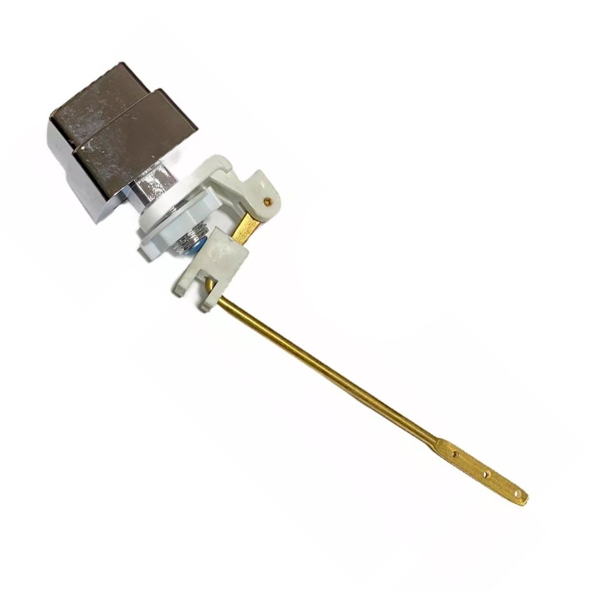 GENERICO - Botón Lateral Cromado Para Estanque Cuadrado Wc