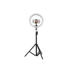 GENERICO - Aro de luz 26 cm con trípode 2m profesional 3 climas de luz