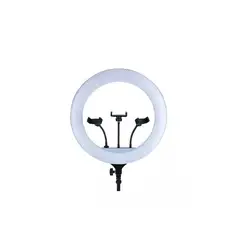 GENERICO - Aro de luz LED 56cm profesional con trípode 210m y control remoto estructura negra