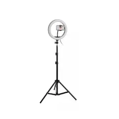 GENERICO - Aro de luz LED grande 31cm con trípode 21m TikTok estructura blanca