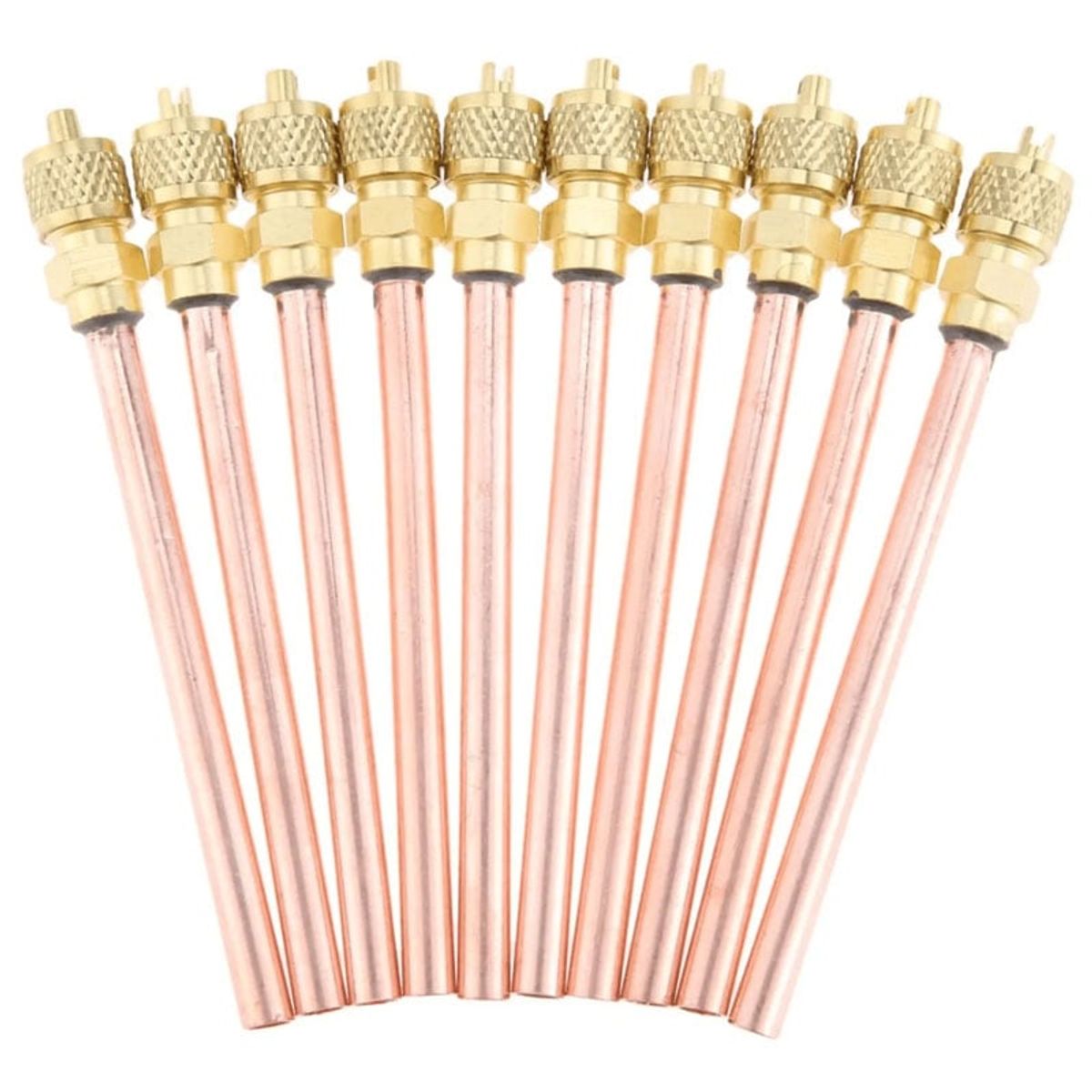 GENERICO - Válvula Gusanillo De Carga 14 x 100mm Cobre - 10u