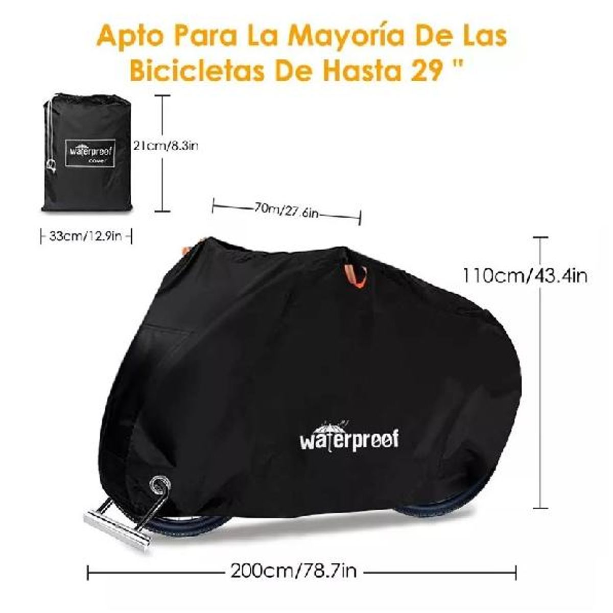 GENERICO - Carpa cobertor funda para bicicleta impermeable 110x200 cm