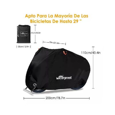 Imagen 2 del producto Carpa cobertor funda para bicicleta impermeable 110x200 cm