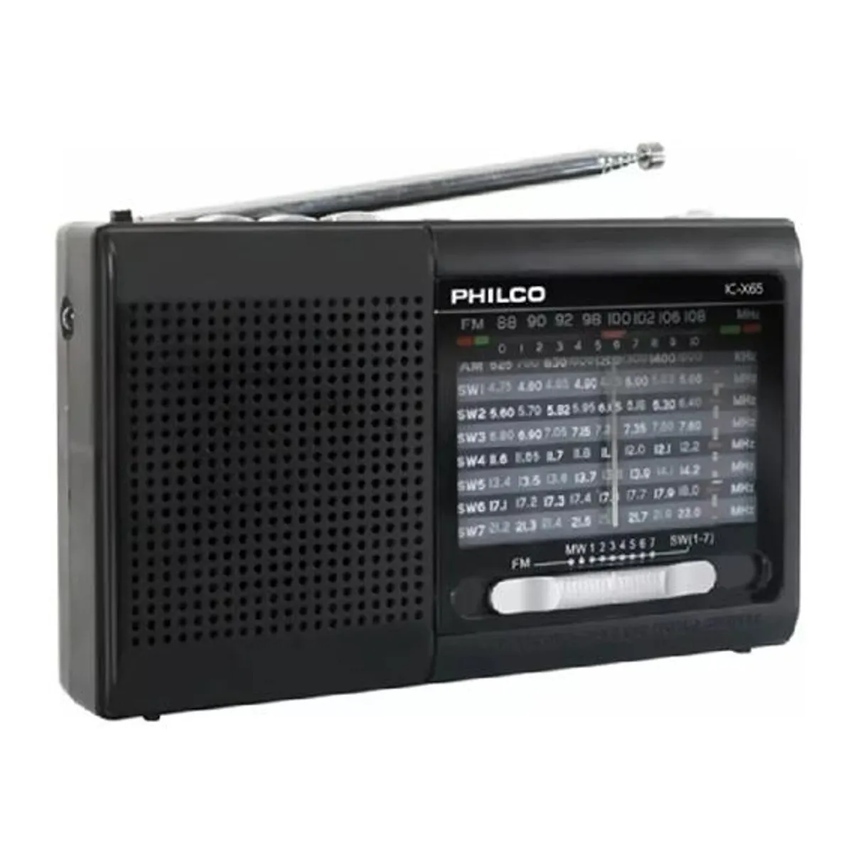 GENERICO - Radio portátil Philco IC-X65 multibandas USB  Tecnocenter negro