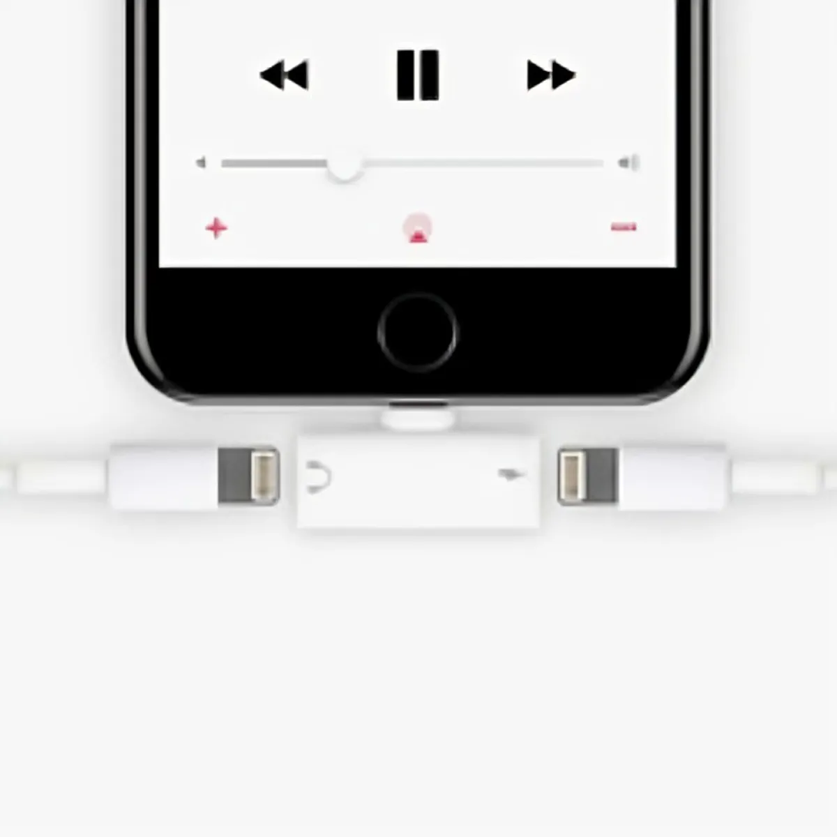 OEM - Spliter Para Iphone Adaptador 2 EN 1 AUX 35 LIGHTNING