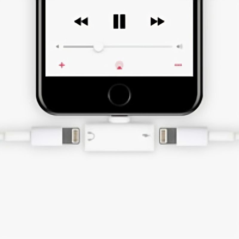 OEM - Spliter Para Iphone Adaptador 2 EN 1 AUX 35 LIGHTNING
