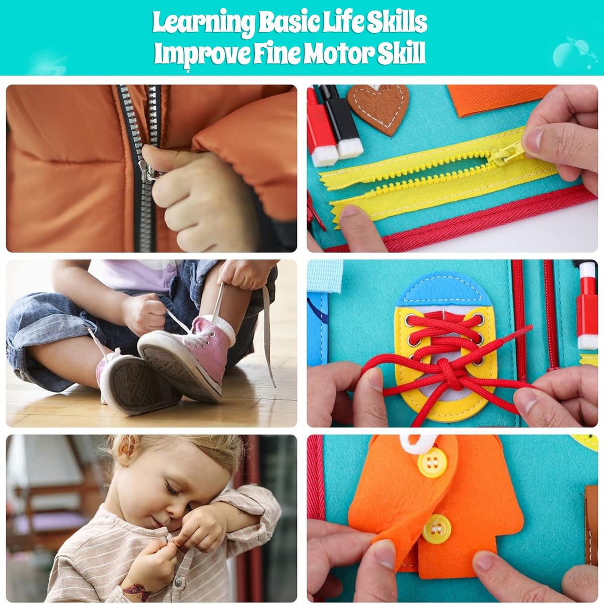 GENERICO - 8 En 1 Tablero Montessori Juguetes Educativos Para 1-3 Años