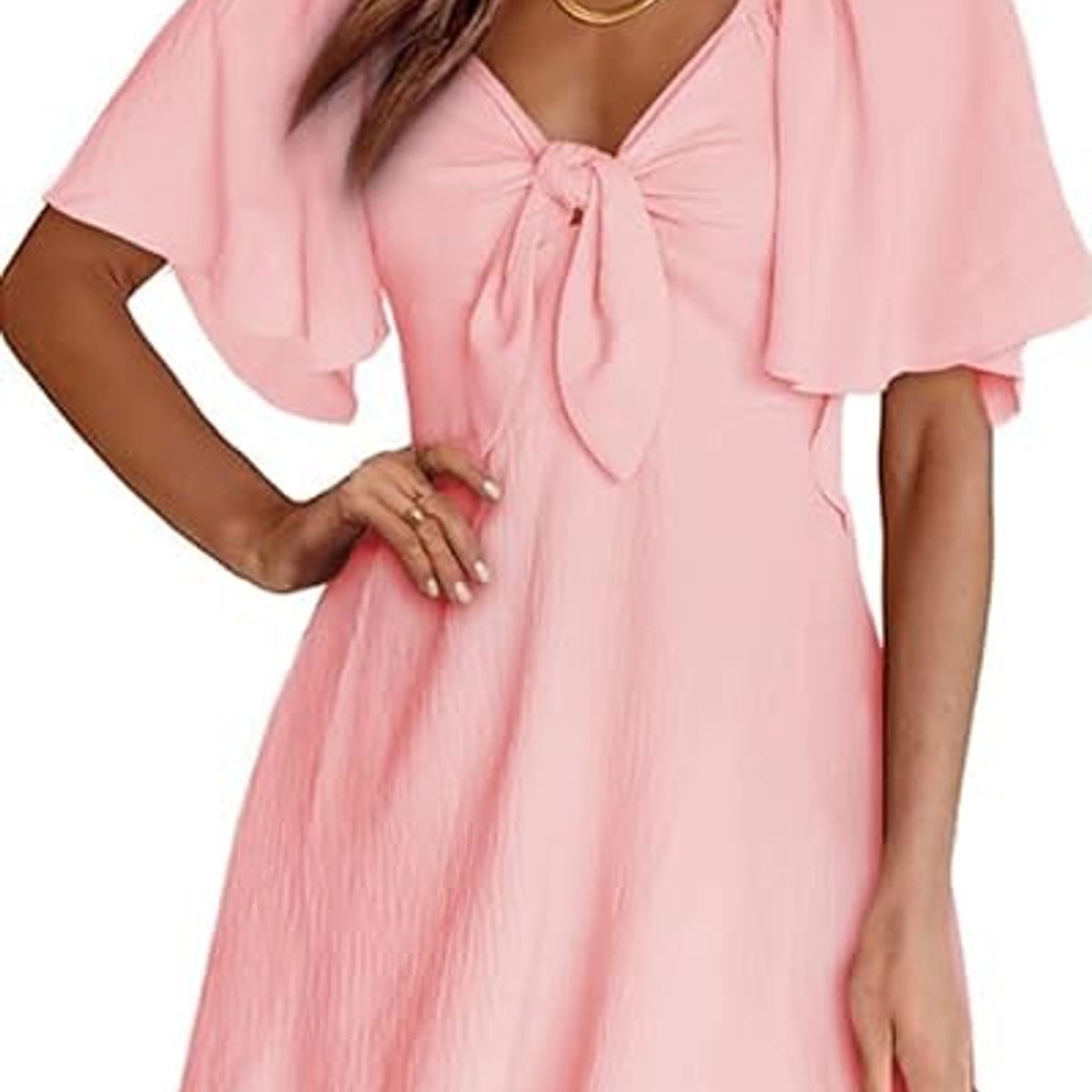 TIOZONEY - Faldas largas para mujer - Rosado