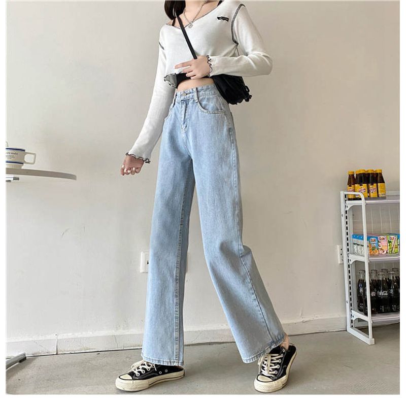 TIOZONEY - Jeans Culotte Medio Mujer