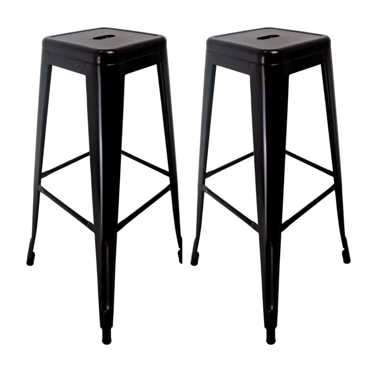 GLOBAL LATIN GROUP - Pack 2 Taburete en Acero Ideal para Bares, Cocina y Restaurante