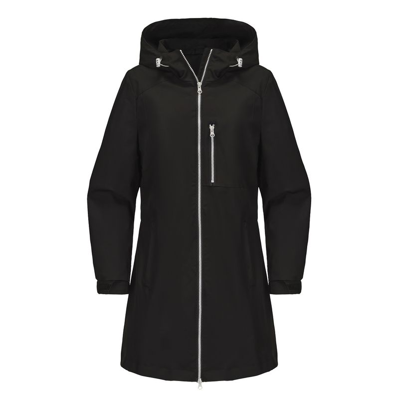 TIOZONEY - Chaqueta con solapa cortaviento- Negro