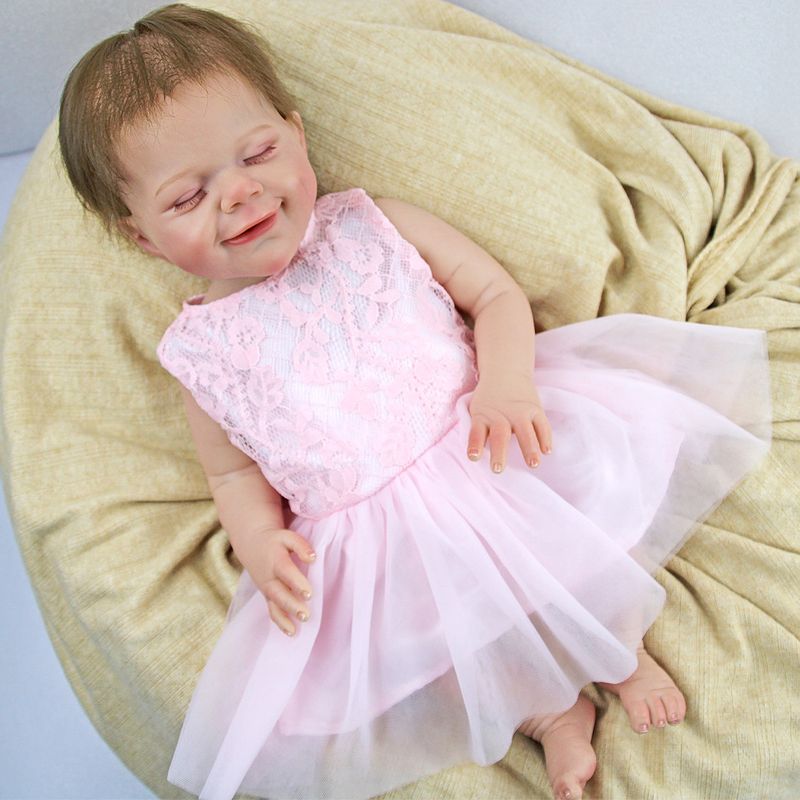 TIOZONEY - Muñeca bebe reborn vinilo de silicona juguetes para 46cm