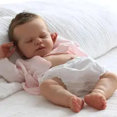 TIOZONEY - Muñeca bebe reborn vinilo de silicona juguetes para 49cm