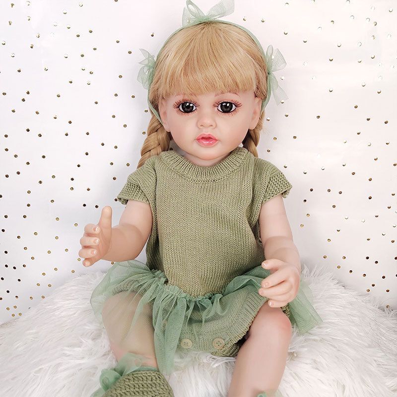 TIOZONEY - Muñeca bebe reborn vinilo de silicona juguetes para 55cm