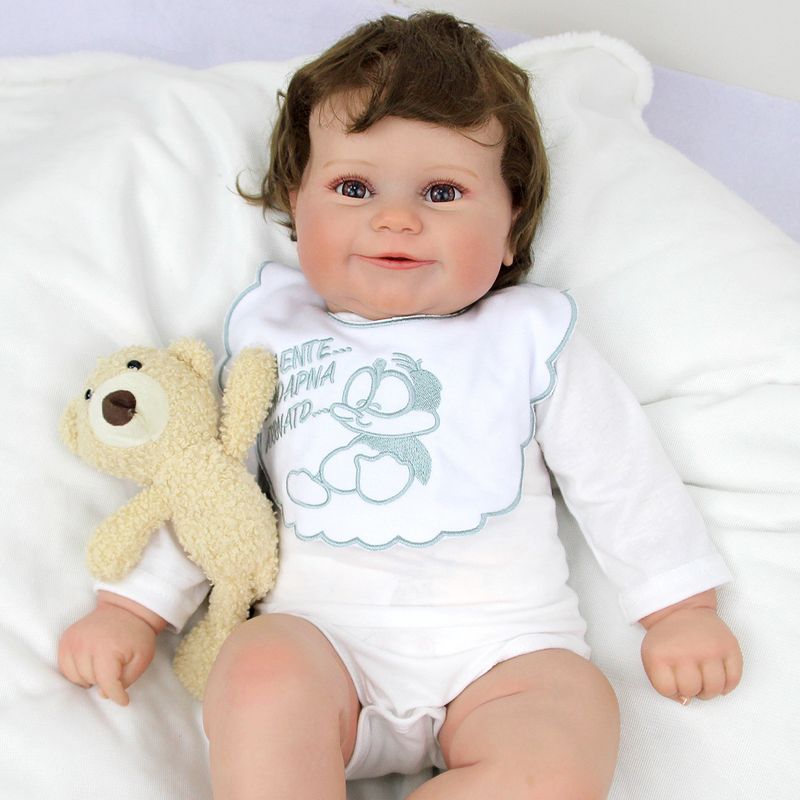 TIOZONEY - Muñeca bebe reborn vinilo de silicona juguetes para 50cm