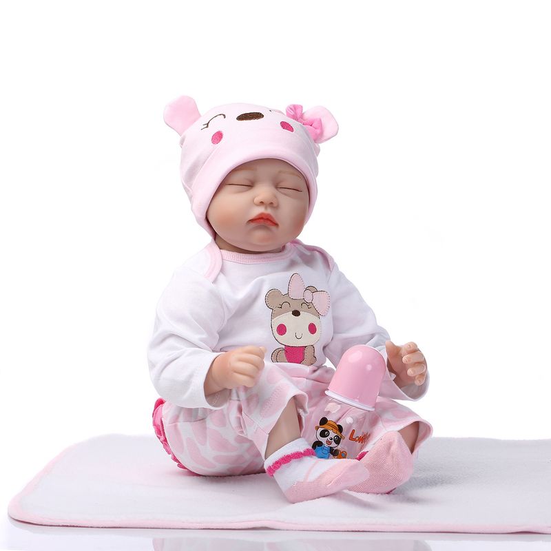TIOZONEY - Muñeca bebe reborn vinilo de silicona juguetes para 40cm