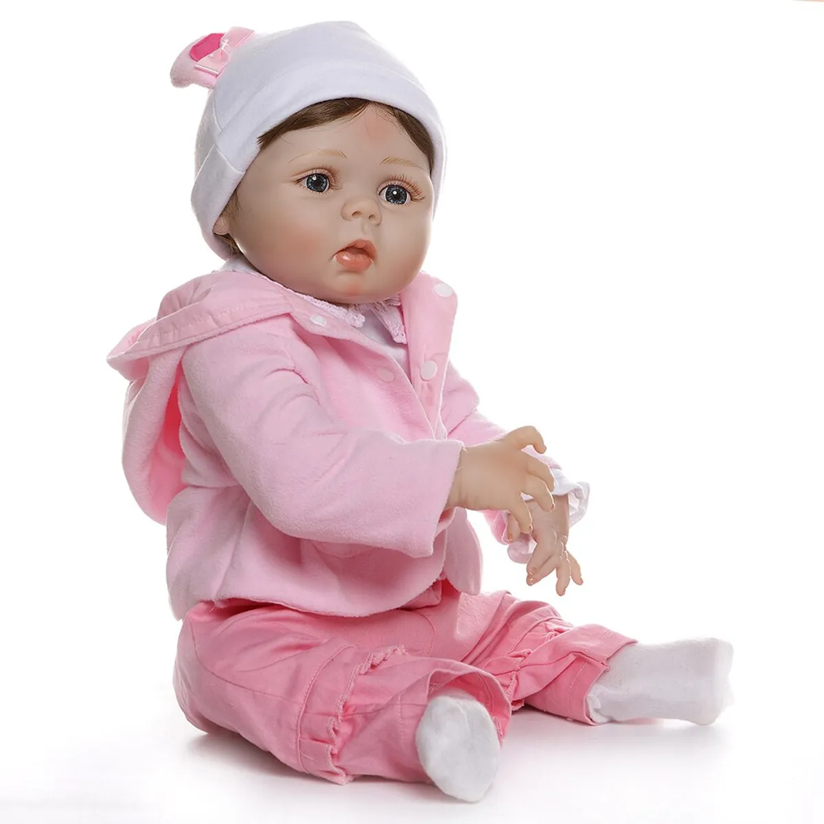 TIOZONEY - NPK-Muñeca reborn de silicona para niñas juguete de baño de 56CM..