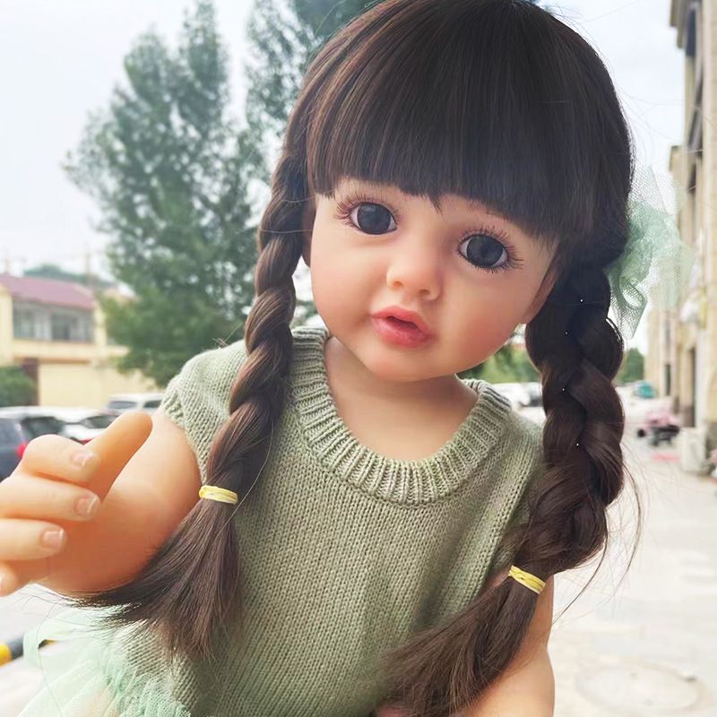 TIOZONEY - Muñeca bebe reborn vinilo de silicona juguetes para 55cm