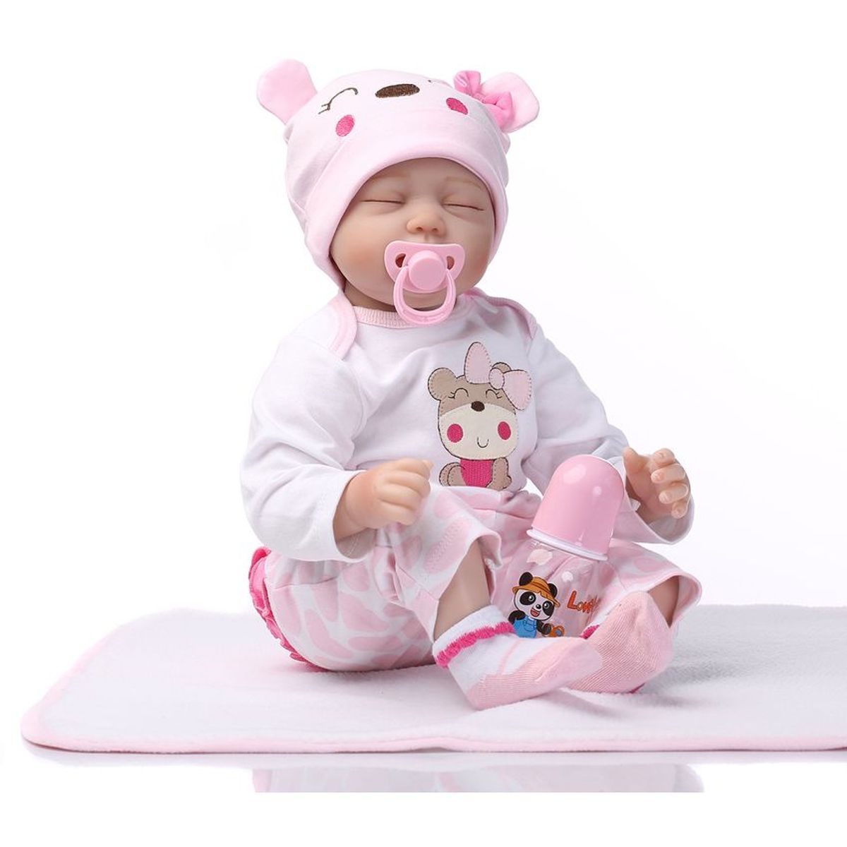 TIOZONEY - Muñeca bebe reborn vinilo de silicona juguetes para 55cm