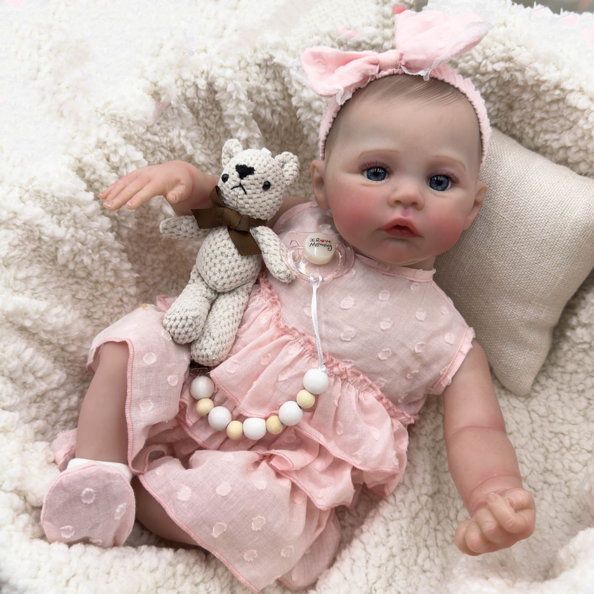 TIOZONEY - Muñeca bebe reborn vinilo de silicona juguetes para 50cm