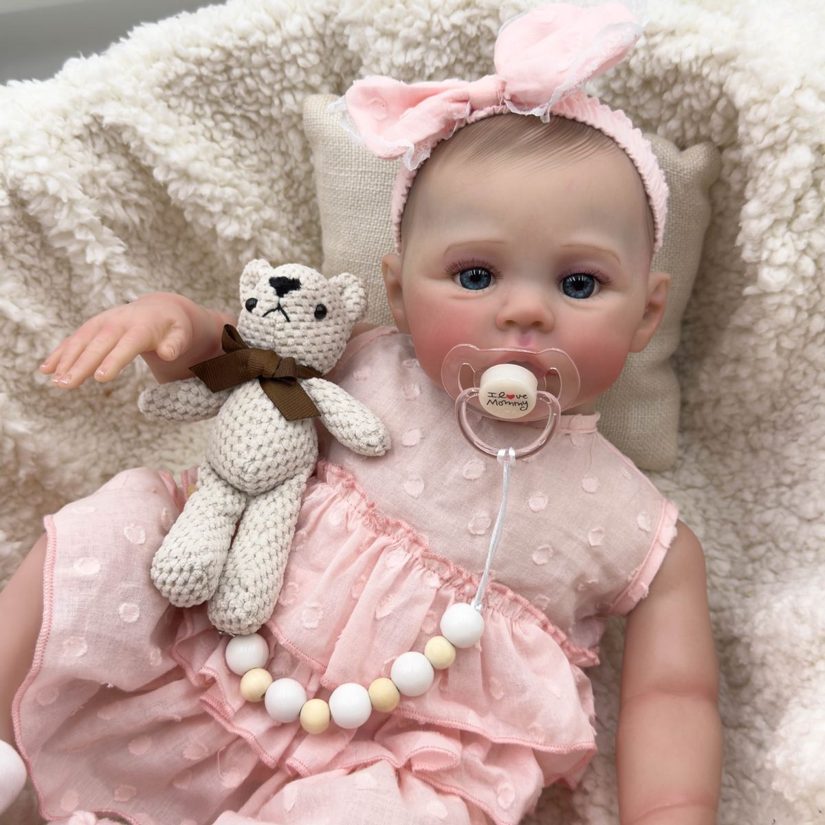 TIOZONEY - Muñeca bebe reborn vinilo de silicona juguetes para 50cm