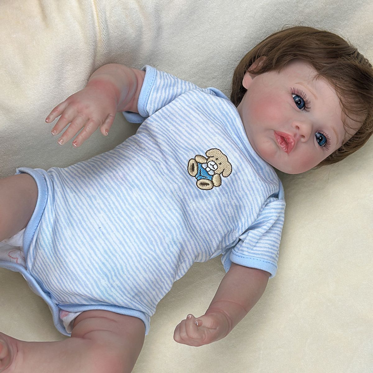 TIOZONEY - Muñeca bebe reborn vinilo de silicona juguetes para 45cm