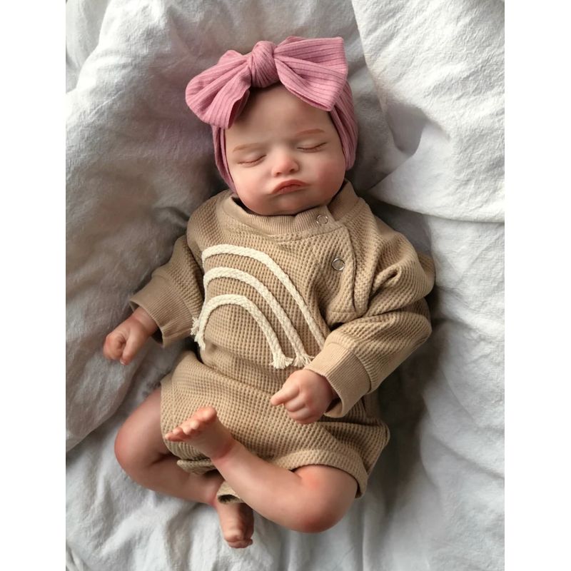 TIOZONEY - Muñeca bebe reborn vinilo de silicona juguetes para 50cm