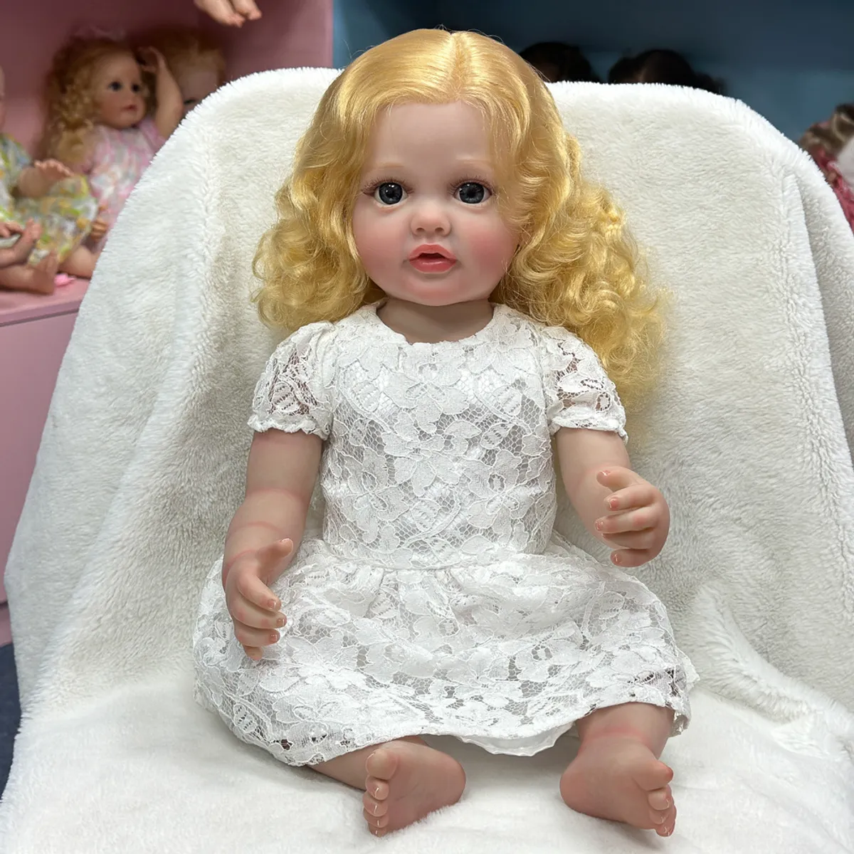 TIOZONEY - Muñeca bebe reborn vinilo de silicona juguetes para 55cm