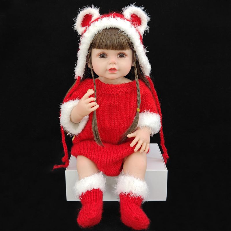 TIOZONEY - Muñeca bebe reborn vinilo de silicona juguetes para 55cm