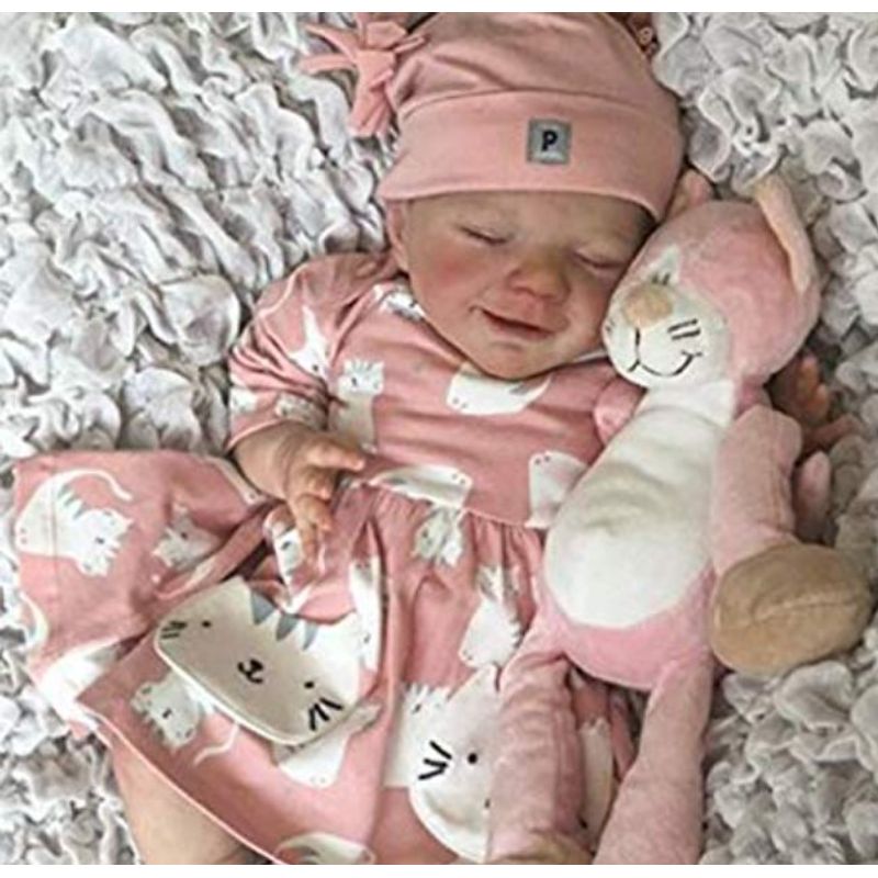 TIOZONEY - Muñeca bebe reborn vinilo de silicona juguetes para 50cm