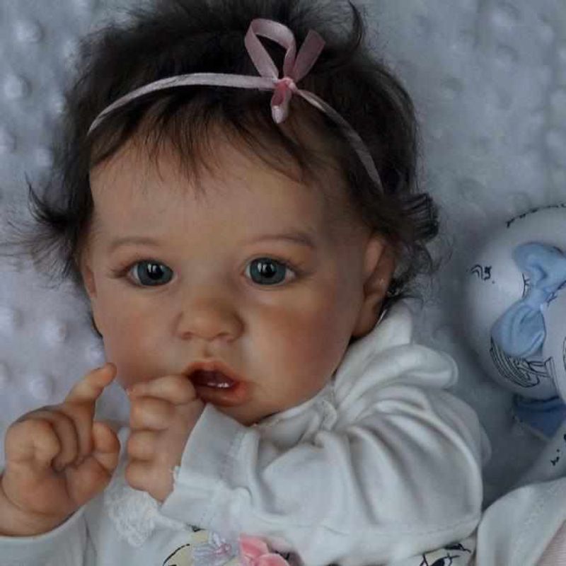 TIOZONEY - Muñeca bebe reborn vinilo de silicona juguetes para 50cm