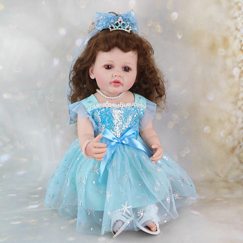 TIOZONEY - Muñeca bebe reborn vinilo de silicona juguetes para 55cm