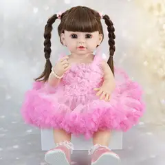 TIOZONEY - Muñeca bebe reborn vinilo de silicona juguetes para 55cm