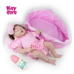 TIOZONEY - 22 pulgadas silicona completa suave muñecas Reborn 55cm Boneca chico B..