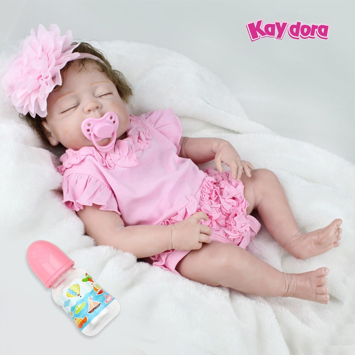 TIOZONEY - 22 pulgadas silicona completa suave muñecas Reborn 55cm Boneca chico B..