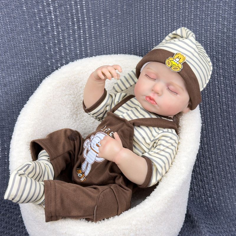 TIOZONEY - Muñeca bebe reborn vinilo de silicona juguetes para 50cm