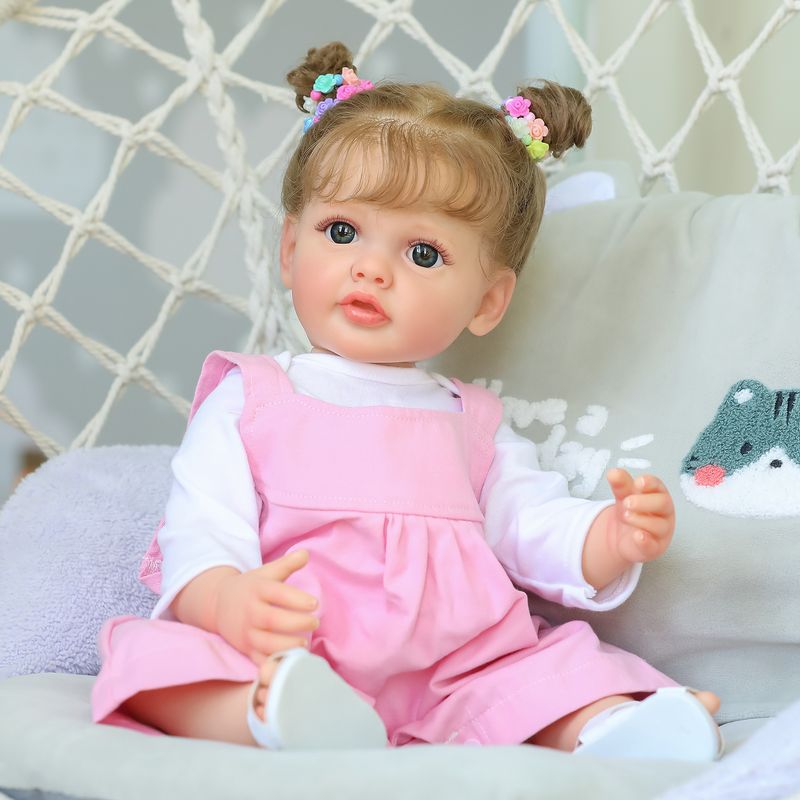 TIOZONEY - Muñeca bebe reborn vinilo de silicona juguetes para 55cm