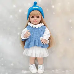 TIOZONEY - Muñeca bebe reborn vinilo de silicona juguetes para 55cm