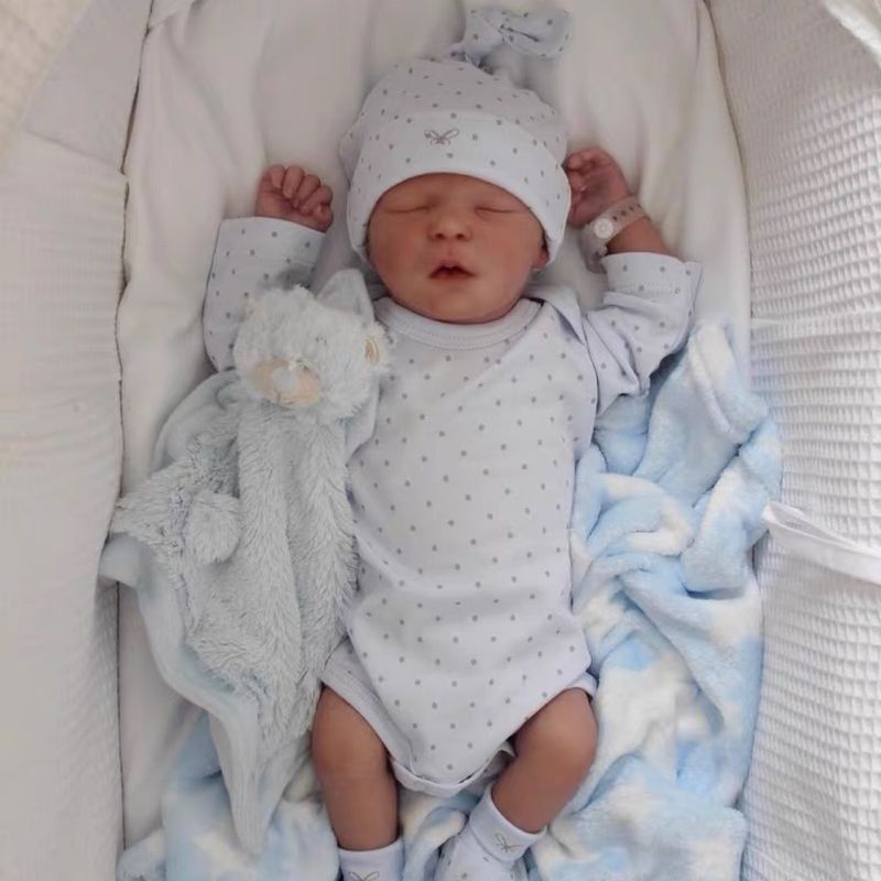 TIOZONEY - Muñeca bebe reborn vinilo de silicona juguetes para 43cm