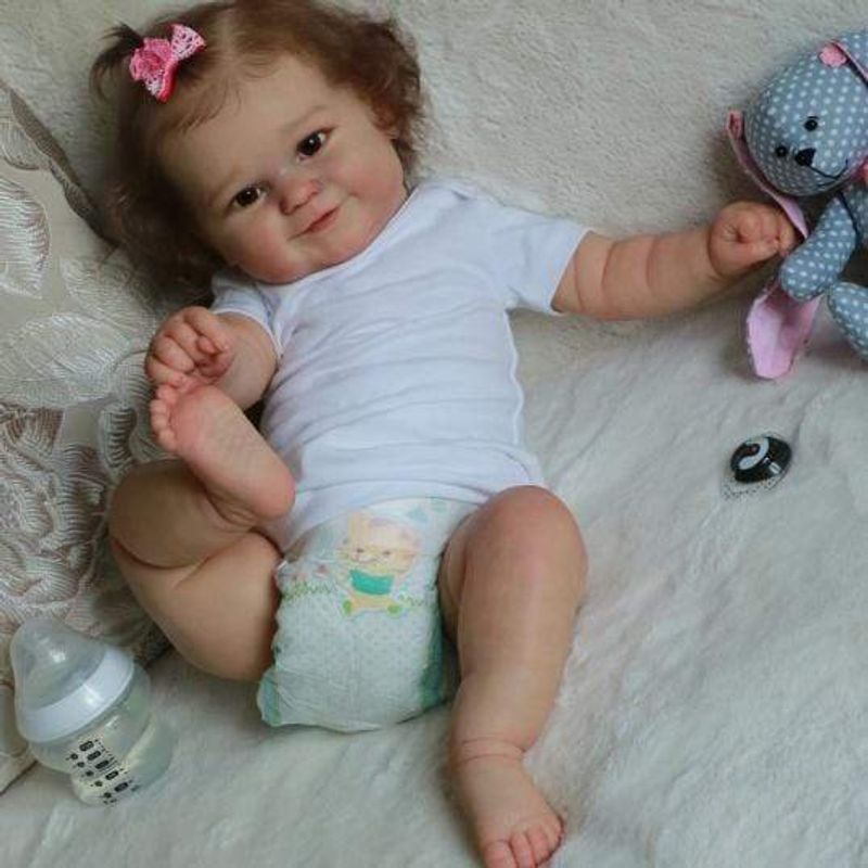 TIOZONEY - Muñeca bebe reborn vinilo de silicona juguetes para 50cm