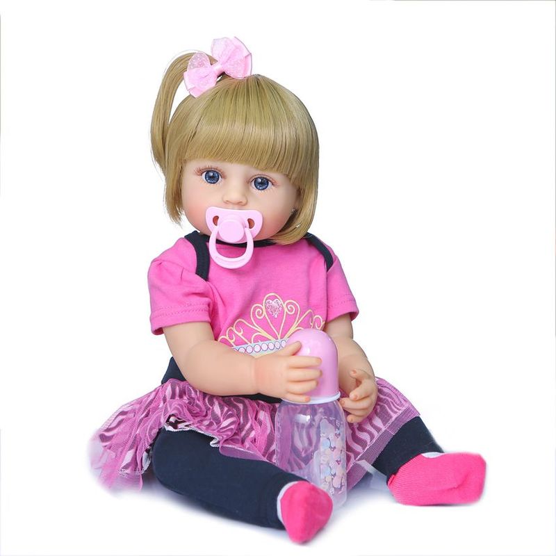 TIOZONEY - Muñeca bebe reborn vinilo de silicona juguetes para 55cm